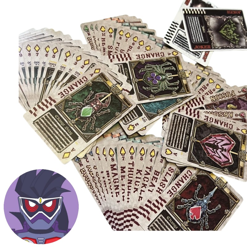 Themed Playing Card - Bandai Kamen Rider personagens de anime