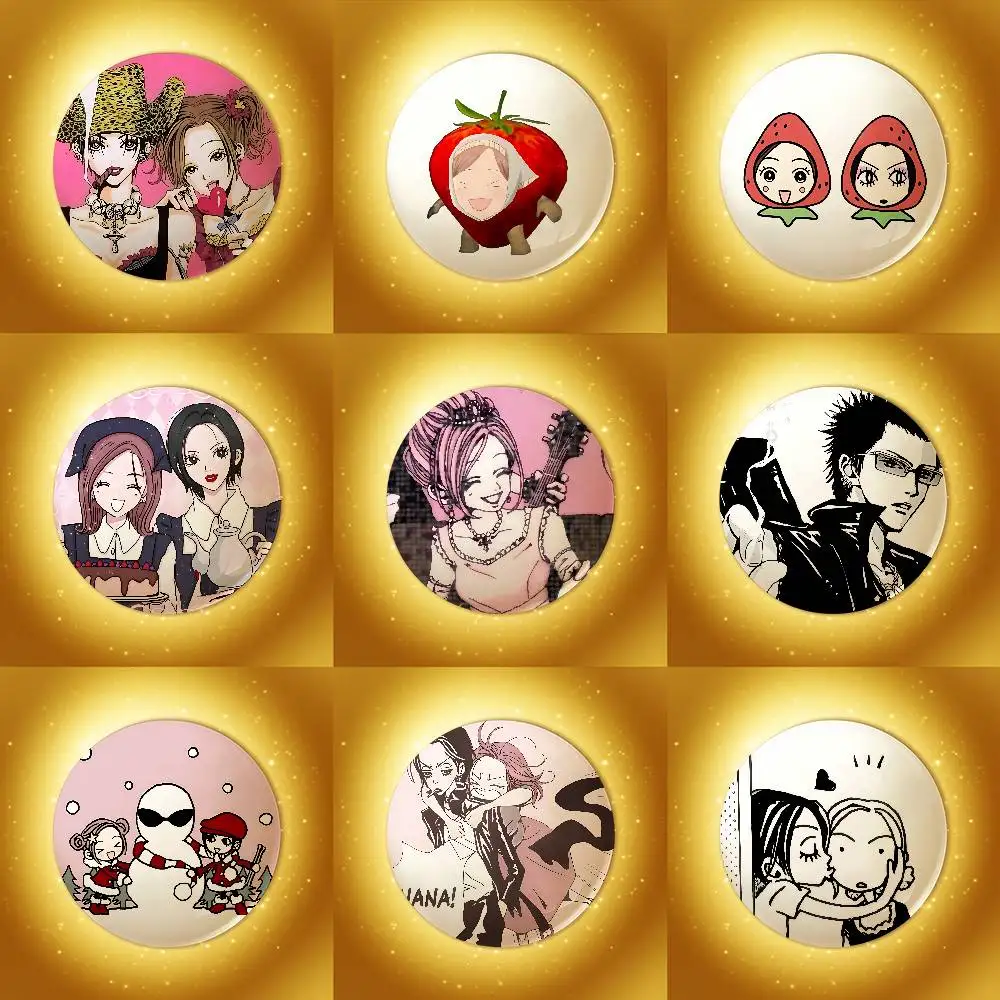 Nana Anime Merchandise - Pins de Esmalte Redondos Artesanais Anime