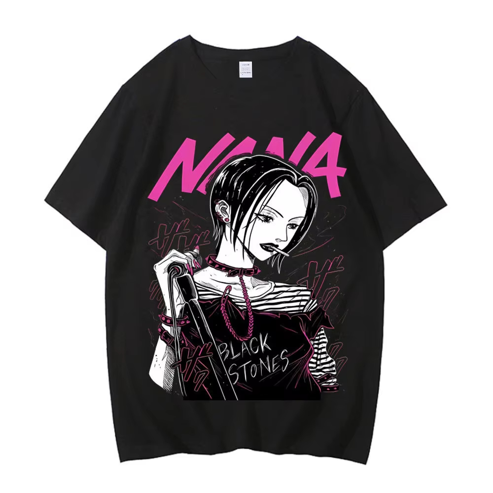 Nana Anime Merchandise - Camiseta Gráfica NANA Anime Vintage Lavada,