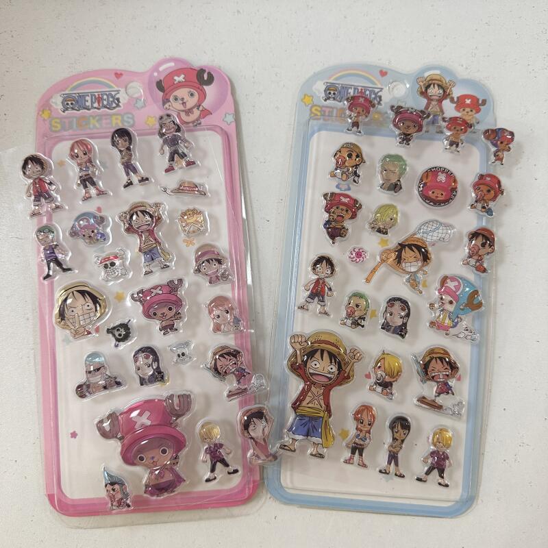 Anime One Piece Merchandise - Adesivos 3D em relevo de One