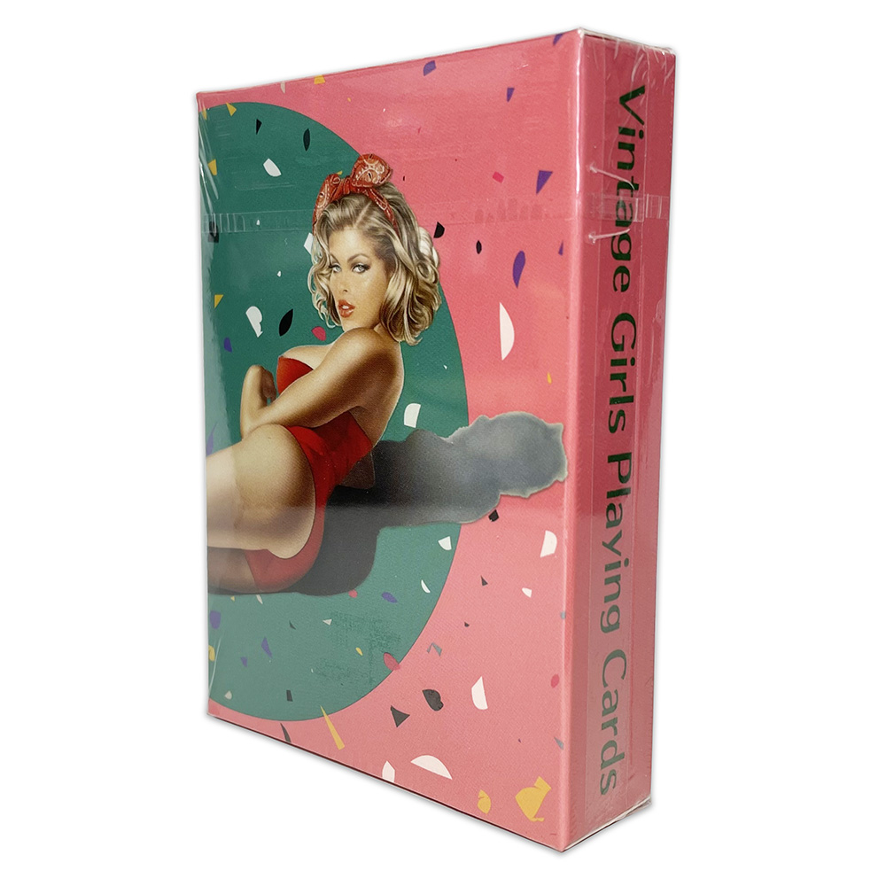 Themed Playing Card - Americano retro sexy bela senhora biquíni