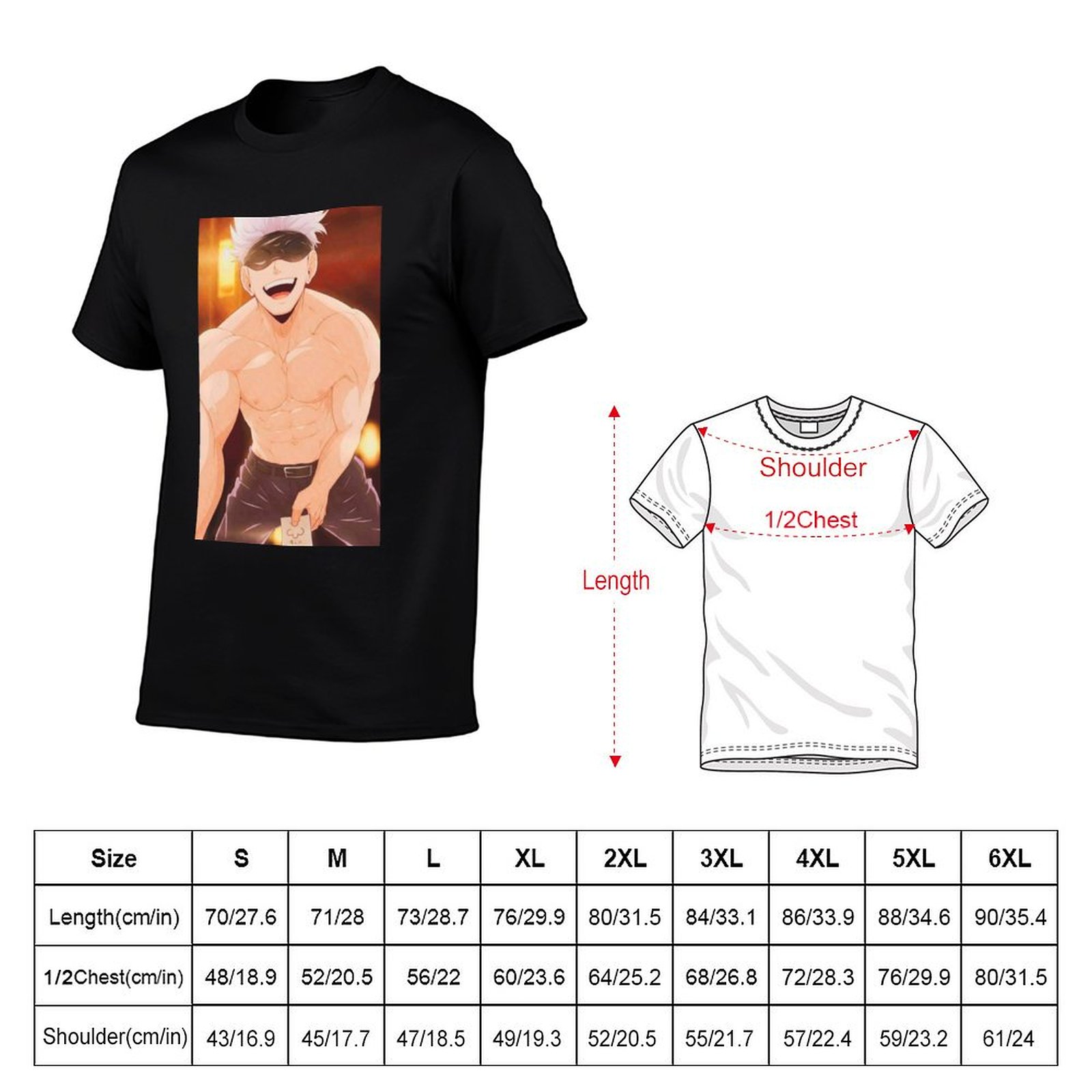 Camiseta Gojo Satoru Merchandi - Gojo Anime Merchandise avaliação e preço