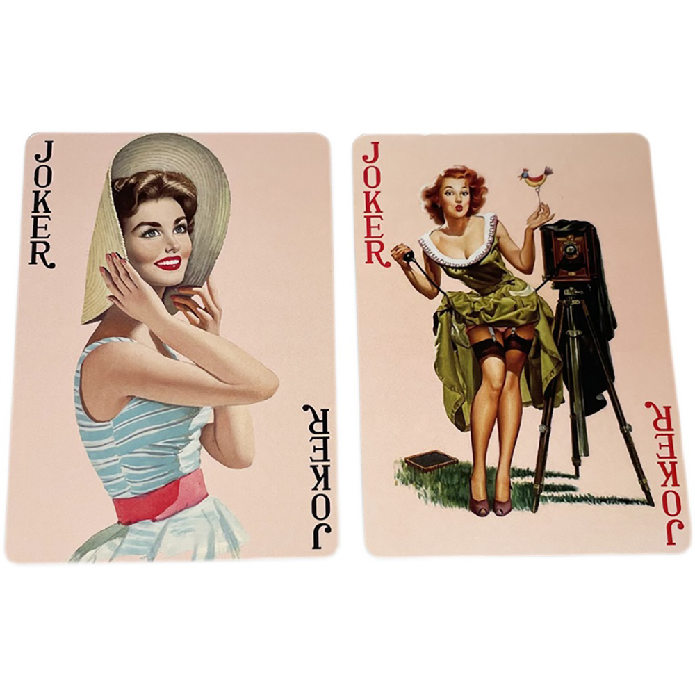 Americano retro sexy bela senh - Themed Playing Card avaliação e preço