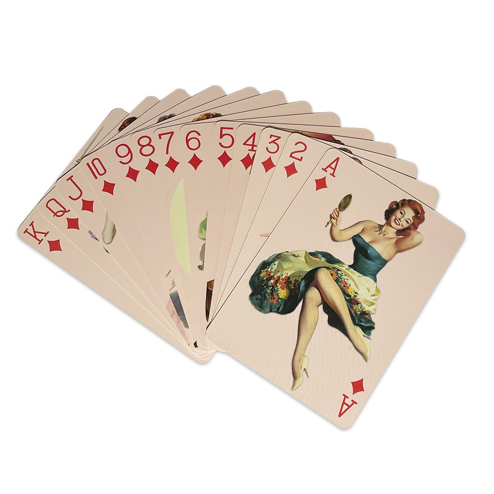 Americano retro sexy bela senh - Themed Playing Card avaliação e preço